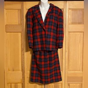 Vintage Pendleton Tartan Skirt and Jacket Set
